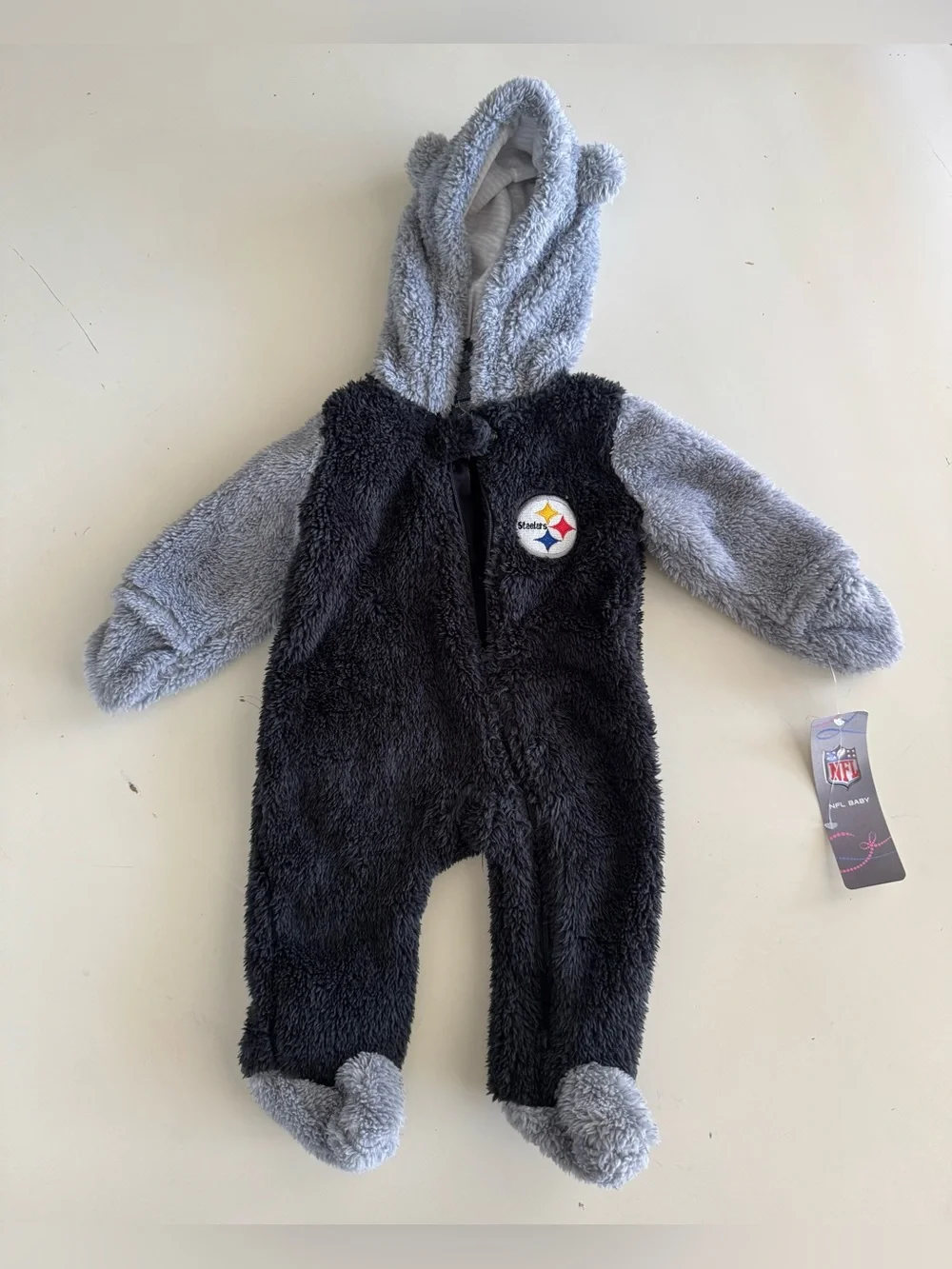 NWT Pittsburgh Steelers NFL Baby Fleece Bunting 3-6M